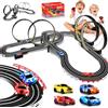 YOOHBERRYS Piste Corsa Elettriche, 1:64 Pista Macchine Telecomandate con 4 LED Macchine Contatore 360° Cerchio, Piste Corsa Giocattoli Regali per Bambini 3 4 5 6 7 8 Anni (821CM)
