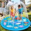 Chennyfun Tappetino Gioco d'Acqua per Bambini 68, Aumento Antiscivolo Splash Pad, Spruzza la piscina con giochi d'acqua, Giocattolo per tappetino spray da giardino per giochi all'aperto per Bambini