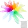 Bavooty Giocoleria, Sciarpedi, Foulard per Bambini, Panni da Giocoleria, Sciarpe Colorate per Danza e Festa, Accessori per Giochi e Decorazioni (6 Pezzi, 6 Colori)