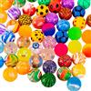 Leonshco 100 pezzi Flummis, Flummies per bambini, palline in gomma da 25 mm, piccole palline per saltare, adatte per ragazze e ragazzi, regali di compleanno per bambini, regali di festa, vacanza, premi di