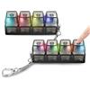 Dongcill 2 Pezzi Portachiavi Fidget Tastiera, Tastiera Clicker Fidget, Portachiavi clic Con Luce LED, Portatile, Alleviare lo Stress, Adatto per Adulti, Ufficio e Viaggi