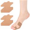 Hanaoops 12 Pezzi Kinesiotape per Alluce Valgo, Pretagliato Nastro Kinesiologico Alluce Valgo in Cotone Impermeabile Traspirante Elastico Atletico per Piedi Sostegno (colore della pelle, Taglia unica)