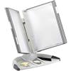 Djois Leggio A4 da tavolo grigio con 10 buste T-Office