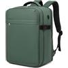 KONO Zaino 40x20x25 Ryanair Bagaglio a Mano 20L, Zaino da Viaggio Aereo Compatto Leggero Impermeabile con Scomparto Laptop 15.6 Pollici per Uomo Donna Viaggi Brevi (Verde, 40x25x20cm)