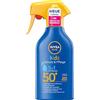Beiersdorf NIVEA SUN Protezione e cura per bambini, spray solare SPF 50+, alta protezione solare con pantenolo, vitamina C ed E, extra impermeabile per pelli sensibili (250 ml)