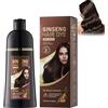 Bploar Shampoo colorante per capelli al ginseng, 450 ml, colorante naturale per capelli con estratto di ginseng, delicato per il cuoio capelluto, colori intensi e nutrienti, facile da usare (marrone)