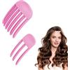 VVQWCY 2 clip volume per capelli, clip volumica per l'attaccatura dei capelli, pettine per styling del vento, clip per capelli morbidi e morbidi, per capelli lunghi e corti (rosso rosa)