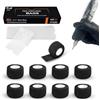 EZ TATTOO EZ Coperture per Macchinette per Tatuaggi con Nastri di Presa - 9pezzi (2.5cmx4.5m) Tattoo Grip Tapes con 200pezzi (6cmx17.8cm) Coperture Monouso per Macchine per Tatuaggi