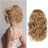 KBRPEY Extension per Capelli a Coda di Cavallo 30 cm con Cordino e Design Ondulato come Extension Sintetica per Donne per Allungamento Facile o Coda di Cavallo Voluminosa (Oro)