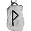 Kiss of Leather Ciondolo con runa Wunjo, in argento Sterling 925, codice articolo 309.