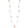 FULU AUTUMN Collana Donna Argento/Oro Lunga Girocollo Catena Doppia con Perle e Grandi Gioielli di Fantasia, Regalo per Mamma, 102 cm, Zinco, Senza Gemme