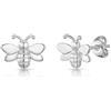 IMINI Piccoli orecchini a perno minimalisti a forma di ape per donne e ragazze, in argento Sterling 925, per cartilagine dell'ape, trago, orecchini a bottone, semplici gioielli da regalo, Argento sterling