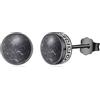 REDSUN Orecchini rotondi in argento sterling 925 e nero, orecchini vichinghi, rotondi, piccoli, ipoallergenici, da uomo, donna, onice, malachite, gioielli unisex, uomini, ragazzi, regalo di compleanno