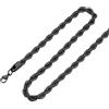 FOCALOOK Collana da uomo attorcigliata, catena a maglia corda da 6 mm, in acciaio inossidabile/placcato oro, lunghezza 45 cm, 50 cm, 55 cm, 60 cm, 65 cm, 70 cm, 75 cm, Acciaio inossidabile, Senza