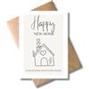 WBdesignz Biglietto di auguri Happy New Home con busta, biglietto di auguri per la prima casa propria, biglietto per trasloco, regalo di inaugurazione della casa, da trasloco per vicini, amici o