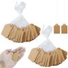 JRSHIRLEYLTD 400 etichette per ciondoli, in carta kraft, 3 x 4,8 cm, etichette per prezzi, etichette regalo con filo, etichette per vestiti, gioielli