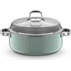WMF Fusiontec Mineral Pro, Schmortopf mit Deckel, 28 cm, Eucalyptus Haze 3201114159 4000530760555