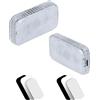 DUZEPA Luci interne per auto, confezione da 2 - Ricaricabili tramite USB, interruttore touch e sensore, impermeabili per auto/camper/barca/cucina