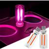joonnair 2 Retro lampade per auto, luci rosa, luce interna dell'auto USB plug-in, premere a lungo per regolare la luminosità in modo continuo, per lampada interna auto USB da collegare