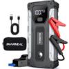 SHARMEAL Avviatore Batteria Auto 10000A, Avviatore di Emergenza per Auto per Motori Tutti Benzina e 10.0L Diesel, Portatile 12V Booster Avviamento con Torcia, Cavo di Avviamento, Ricarica USB