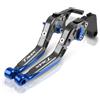 YIEBA Leve freno frizione pieghevoli Regolabili Per TMAX 500 530 2008-2018 TMAX 560 2019-2021 TMAX 560 TECHMAX TMAX 560 ABS TMAX 560 DX 2020-2021 TMAX 530 SX DX 2017-2018(Colore titanio+Blu)