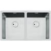 Foster 3352 850 Lavello da Incasso 2 Vasche 750 x 440 mm sottotop Serie S4001 R12 Acciaio Inox 3352850