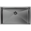 Foster 1717 856 Lavello da Incasso 1 Vasca Monovasca 750 x 440 mm sottotop Serie Quadra R12 Acciaio Inox PVD Gun Metal 1717856