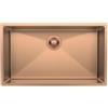 Foster 1717 815 Lavello da Incasso 1 Vasca Monovasca 750 x 440 mm sottotop Serie Quadra R12 Acciaio Inox PVD Brandy Fumè 1717815