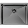 Foster 1715 856 Lavello da Incasso 1 Vasca Monovasca 540 x 440 mm sottotop Serie Quadra R12 Acciaio Inox PVD Gun Metal 1715856