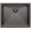 Foster 1715 816 Lavello da Incasso 1 Vasca Monovasca 540 x 440 mm sottotop Serie Quadra R12 Acciaio Inox PVD Gun Metal Fumè 1715816