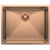 Foster 1715 815 Lavello da Incasso 1 Vasca Monovasca 540 x 440 mm sottotop Serie Quadra R12 Acciaio Inox PVD Brandy Fumè 1715815