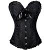 Fexofao Corsetto da donna con lacci floreale rinascimentale, corsetto vintage floreale, bustier shapewear taglie forti per matrimoni e appuntamenti, Nero , M