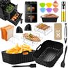 LPQKCcY Airfryer - Accessori per friggitrice ad aria calda Philips Airfryer 4000 Series Stacked Dual Basket NA460/00 NA462/70, 2 stampi in silicone per friggitrice ad aria calda da 10 l, altri accessori