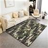 Homemissing Tappeto mimetico 150 x 200 cm verde mimetico tappeto per soggiorno camera da letto stile militare arredamento tappeto antiscivolo area runner tappeto