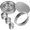 Hyber&Cara Mini Set Di Tagliabiscotti Tondi Scanalati 12 Pezzi Tagliapasta In Acciaio Inox Tagliabiscotti A Cerchio Tagliapasta Ad Anello Per Pasticceria Ciambella Fondente Mousse Cottura Torta Fai Da Te