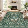 Homcomodar Tappeti Soggiorno 200x300cm Florali Lavabili per Camera da letto Tappeti Boho Vintage per Living Office Decor