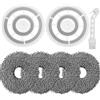 CDDCWZ Set 4 panni per mocio + 2 supporti di ricambio | Compatibili con Roborock Qrevo S, Qrevo Master, Qrevo Pro, Qrevo Plus, Qrevo Maxv, Qrevo Slim