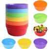 HMCEY 18 Pezzi Ciotole Cucina Plastica 370 ML,Insalatiere Plastica Colorata,Bowl Colazione per Aperitivo,Scodella per Insalata,Coppette Gelato Riutilizzabili,Ciotole per Patatine Festa Compleanno