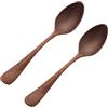 Purecopper - Cucchiaino vintage da 12 cm, cucchiaio in rame invecchiato forgiato a mano per casa e ristorante - Accessori da cucina in rame alla moda (2)
