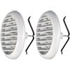La Ventilazione TUR100B - Griglia di Ventilazione Rotonda, Plastica, Per fori da diametro 40 a 80 mm, Bianco, griglia 106 mm (Confezione da 2)