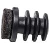 Adsamm® / 4 x puntali alettati a incastro con feltro/neri/Ø 16-18 mm/tondi/piedini in polietilene con feltro per gambe di mobili in tubolare/puntali protettivi per arredi