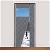 Sekey Tenda Termica Magnetica Sekey 90x210cm, Protezione dal Freddo, Tenda Termica per Porte ad Apertura Laterale, Tenda Termica senza Foratura, Porta Balcone, Zanzariera (con Finestra)