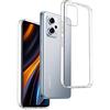 REY Cover in Gel TPU Trasparente per XIAOMI Poco X4 GT - REDMI Note 11T PRO 5G - REDMI Note 11T PRO+ 5G, Ultra Sottile 0,33 mm, Morbido Flessibile, Custodia Silicone