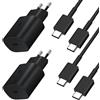 AOKUTDA 2 Pack 25W Caricatore USB C Rapido Caricabatterie per Samsung Galaxy S26 S25 S24 S23 S22 S21 Plus/FE/Ultra,S20,A57 A56 A55 A54 A53 A36 A35 A26 A25 A16 A15,Z Flip 7/6,Tipo C Spinotto con 2M Cavo