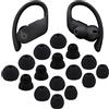 ALXCD Kit di cuscinetti di ricambio per Powerbeats Pro, 8 paia S/M/L/D, 4 misure, auricolari in morbido silicone per cuffie Powerbeats Pro (nero)
