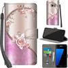 PHINIENLAND Cover per Samsung Galaxy S7 PU Pelle Custodia Flip Rosa