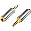 Wodgreat Adattatore jack da 2,5mm a 3,5 mm, audio femminile, connettore cuffie