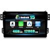 CAMECHO [4+128G] Autoradio Android 15 per Suzuki Splash Ritz/Opel Agila 2004-2014, Carplay Android Auto Wireless, Schermo INCELL da 9 Bluetooth 2 Din Stereo GPS WiFi FM/RDS Mirror Link+Telecamera