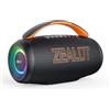 ZEALOT Altoparlante Bluetooth con Luce LED,Suono Stereo,Bluetooth 5.3,Impermeabile IPX6,funzione USB/Micro SD Card/AUX,nero