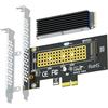 GLOTRENDS PA09-X1-HS Adattatore da M.2 NVMe a PCIe X1 con dissipatore M.2 per SSD M.2 NVMe 2230/2242/2260/2280, installazione PCIe X1